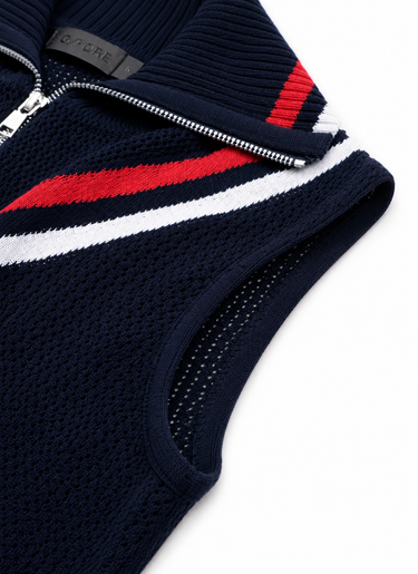 G/FORE KNIT ZIP VEST