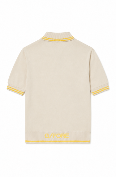 STRIPED KNIT GOLF POLO