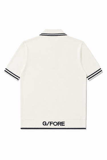 STRIPED KNIT GOLF POLO